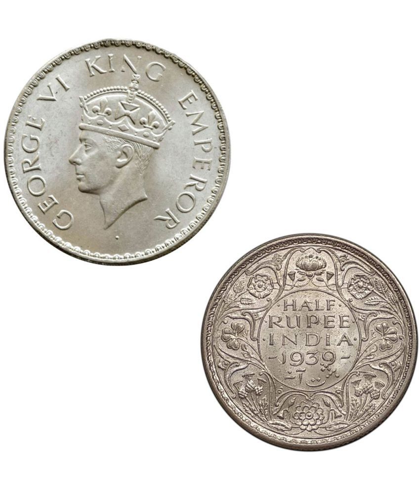     			Rare British India 1 Rupee Coin  King George VI 6th 1939 Exceptional Numismatic Find from the Reign of King George VI