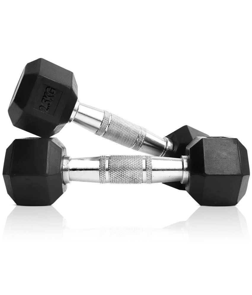     			Slovic Rubber 2 Kg Fixed Hex Dumbbell