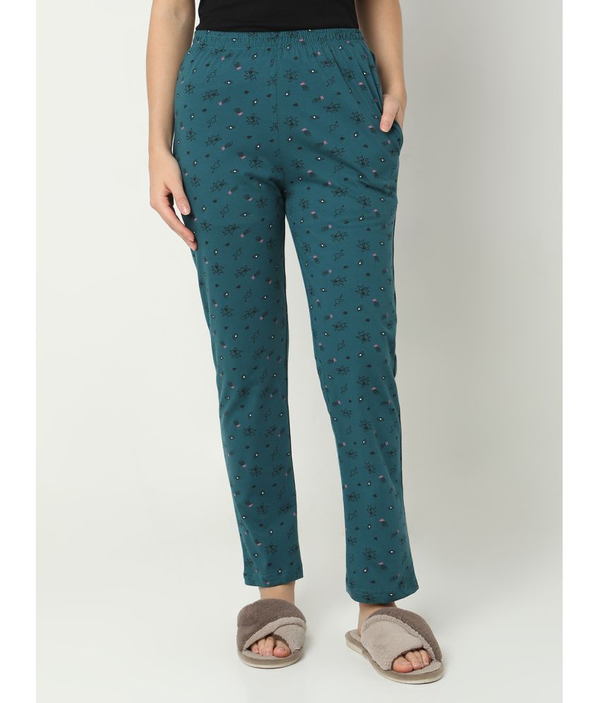     			Smarty Pants Green Cotton Women's Nightwear Pajamas ( Pack of 1 )