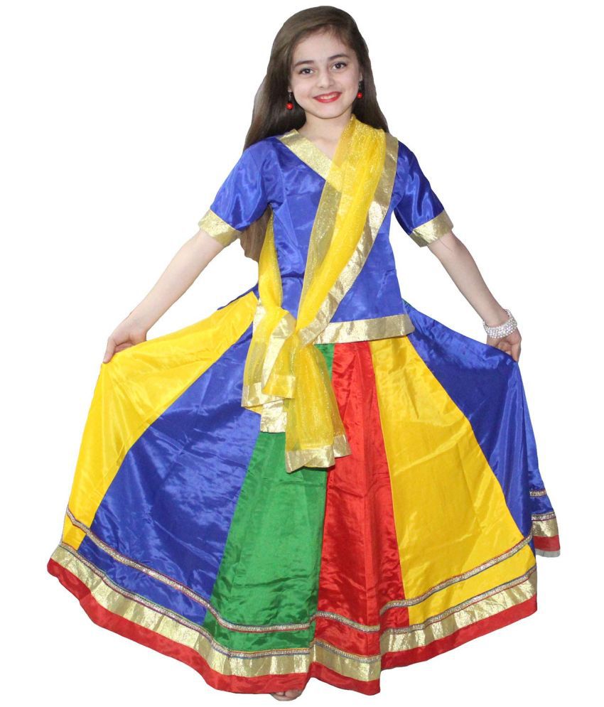     			Kaku Fancy Dresses Multicolor Lehenga Choli for Girls/ Ethnic Lehenga Choli with Dupatta for Girls - 14-17 Years