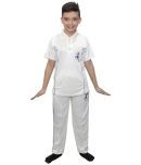 Kaku Fancy Dresses India Cricket Team In White Color National Hero Costume For Kids Independence Day/Republic Day Costume -White, 10-12 Years, For Boys