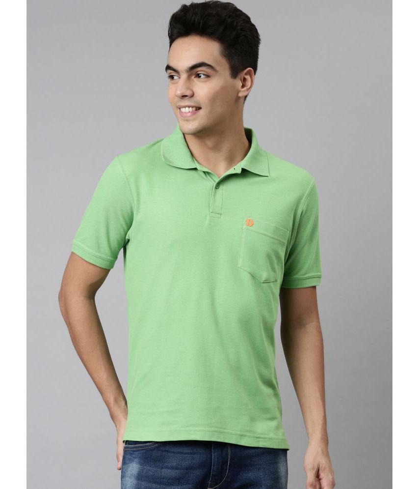     			Dixcy Scott Maximus Cotton Regular Fit Solid Half Sleeves Men's Polo T Shirt - Green ( Pack of 1 )