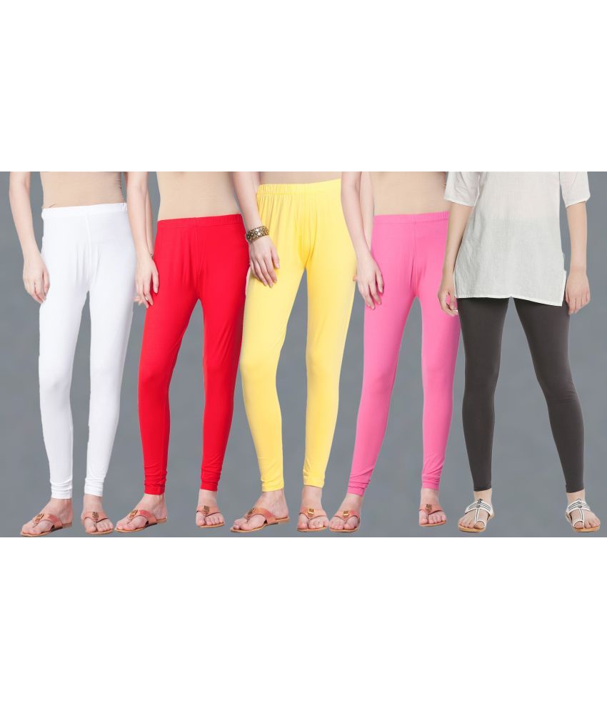     			Dollar Missy - Multicolor Cotton Women's Leggings ( Pack of 5 )