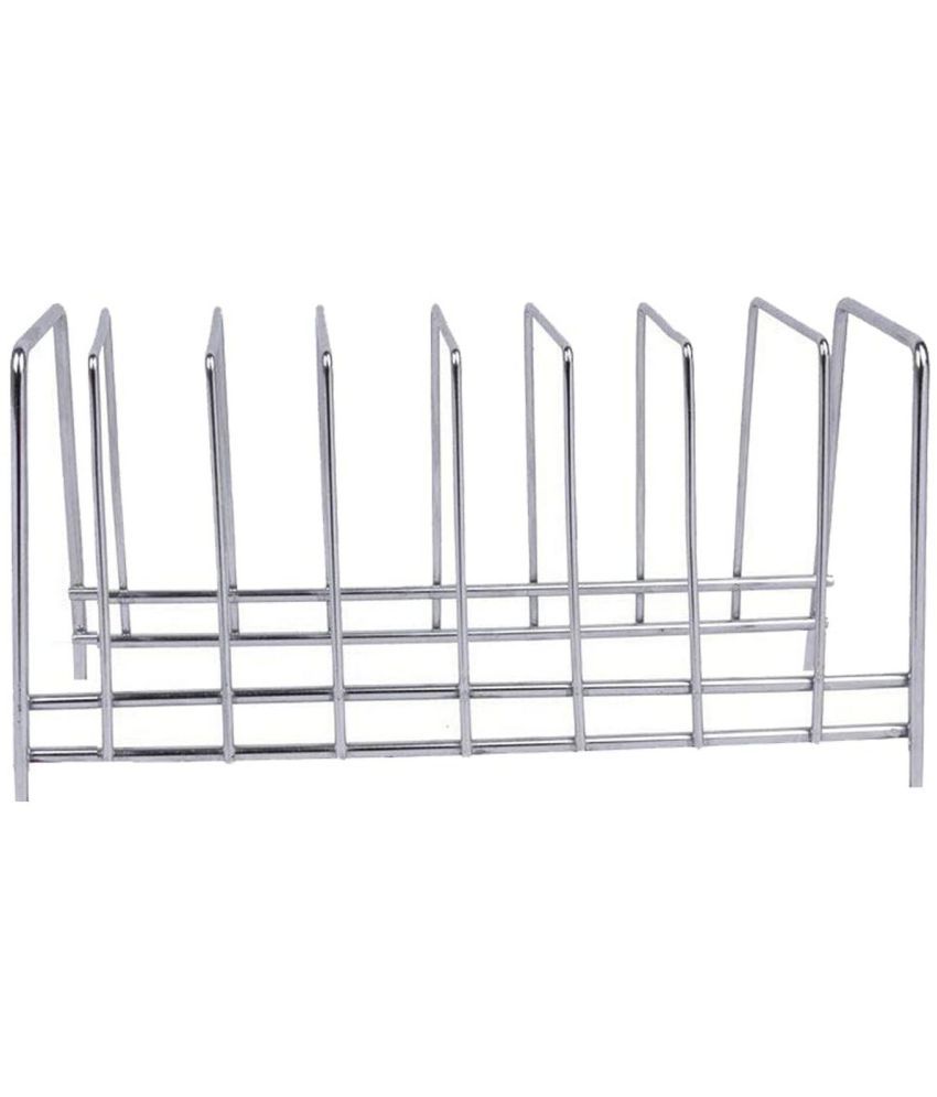     			HOMETALES Silver Stainless Steel Dish Racks ( Pack of 1 )