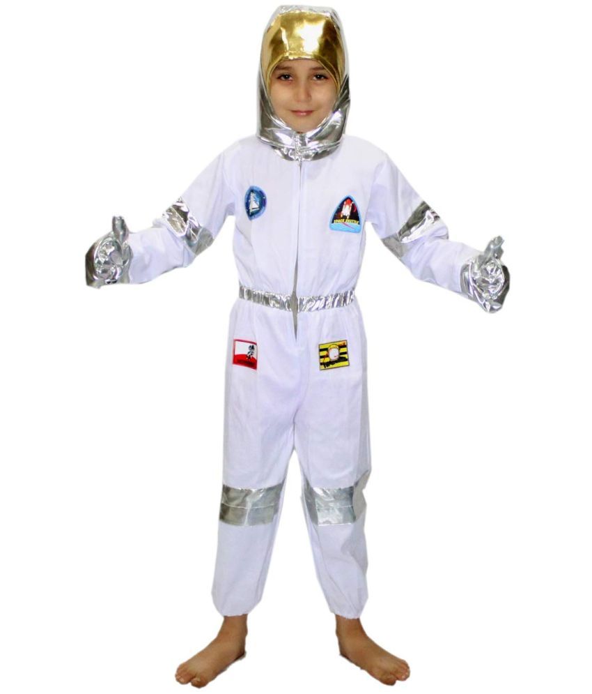     			Kaku Fancy Dresses Space Astronaut Cosplay Costume -White, 3-4 Years, For Boys & Girls