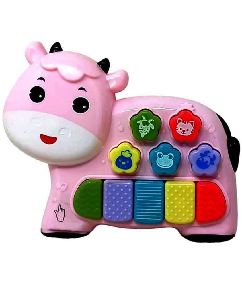     			Kidsaholic Cow Musical Piano with 3 Modes, Flashing Lights & Wonderful Animal(Different) Sound Music