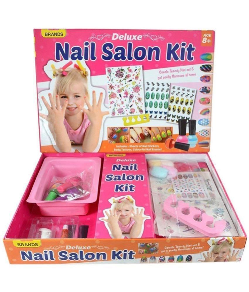     			RAINBOW RIDERS Nail Salon Kit  / Special Nail Art Kit / Nail Salon Kit Pretend Play Makeup Game for Girls / Best Birthday Gift  Specially for Girls (Multi Color)