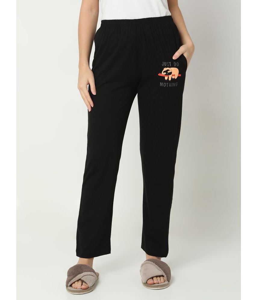     			Smarty Pants Black Cotton Women's Nightwear Pajamas ( Pack of 1 )