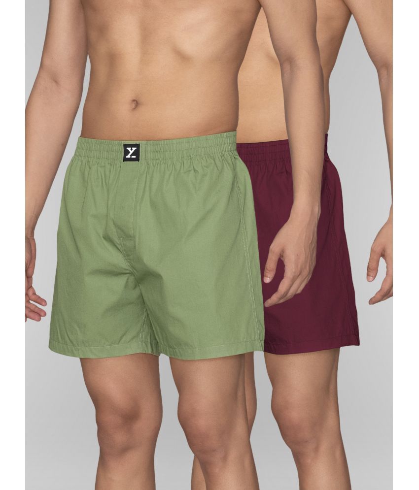     			XYXX Multicolor Cotton Men's Boxer- ( Pack of 2 )