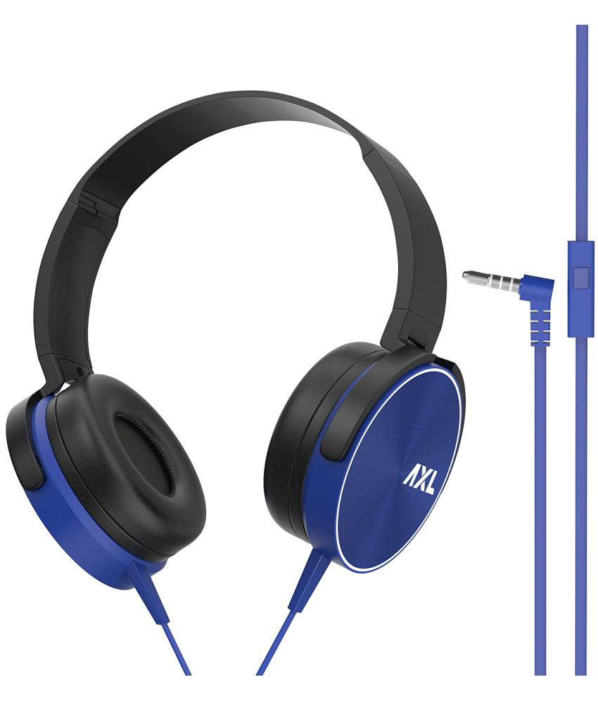     			ZIOX 02 3.5 mm Bluetooth Headphone Over Ear 0 Hours Playback Powerfull bass IPX4(Splash & Sweat Proof) Blue