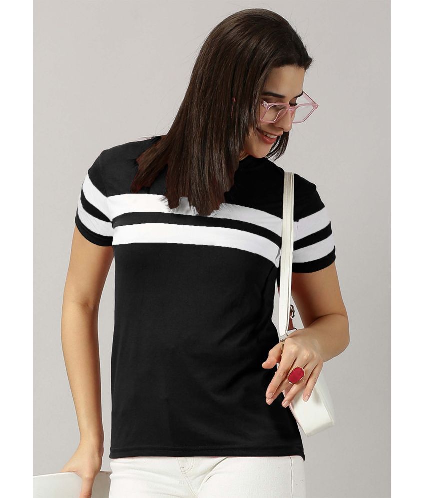     			AUSK Black Cotton Blend Regular Fit Women's T-Shirt ( Pack of 1 )