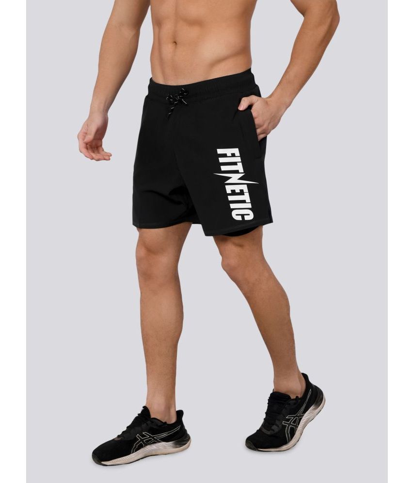     			FITNETIC Grey Polyester Men's Shorts ( Pack of 1 )