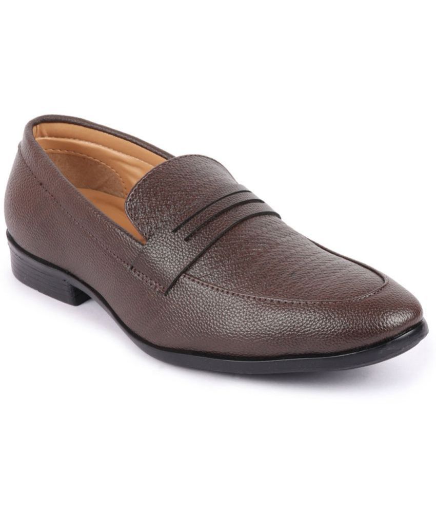     			Fausto Brown Men's Mocassin Formal Shoes