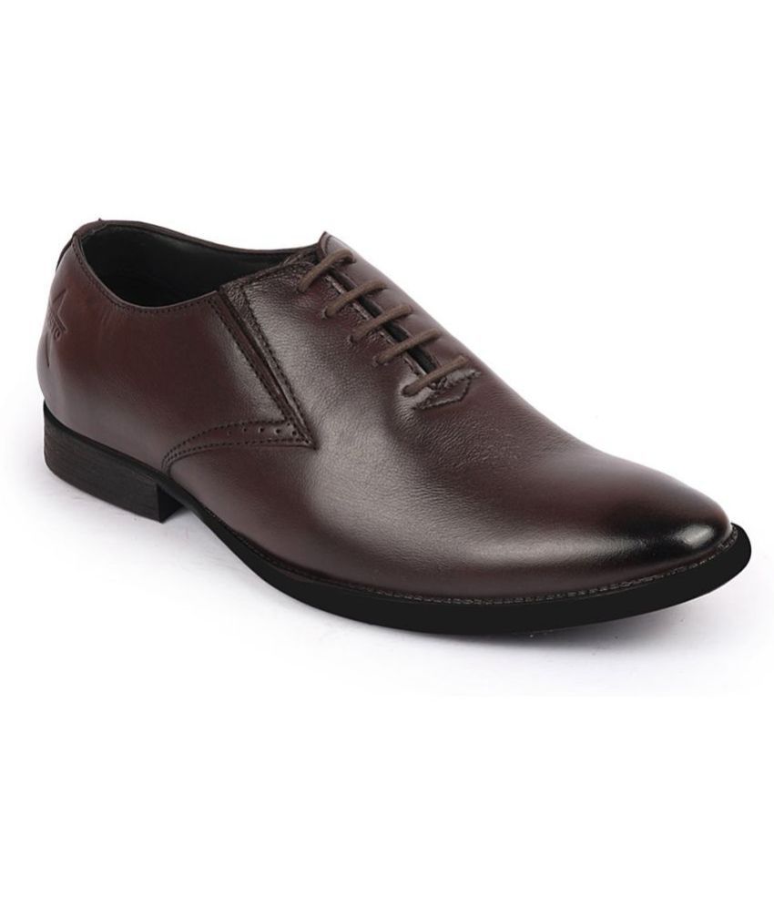     			Fausto Brown Men's Oxford Formal Shoes