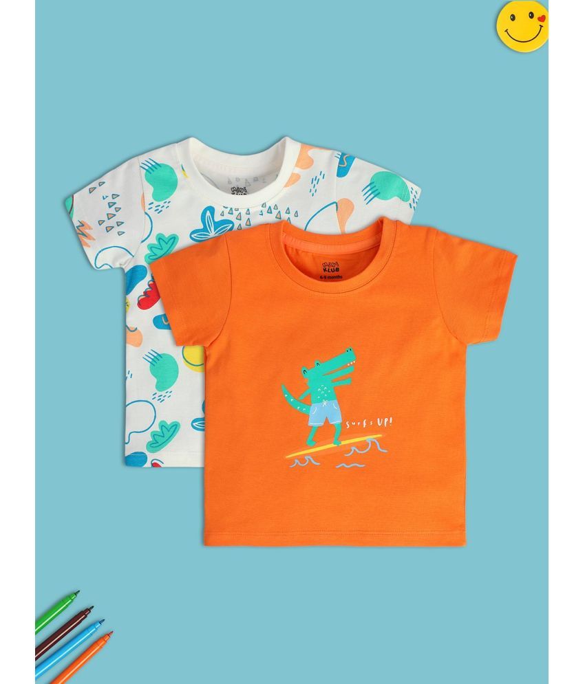     			MINI KLUB Pack of 2 Baby Boys Cotton T-Shirt ( Multi )