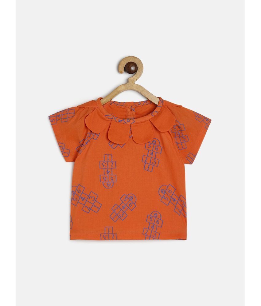     			MINI KLUB Pack of 1 Baby Girls Cotton Top ( Orange )