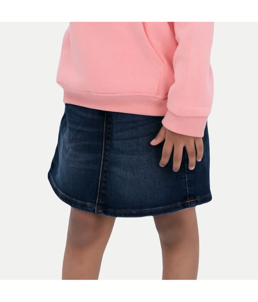     			Radprix - Dark Blue Cotton Blend Girls Straight Skirt ( Pack of 1 )