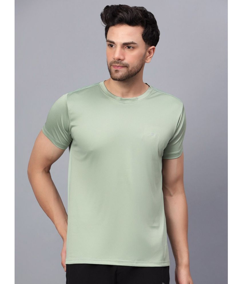     			Shiv Naresh Polyester Regular Fit Solid Half Sleeves Men's T-Shirt - Green ( Pack of 1 )