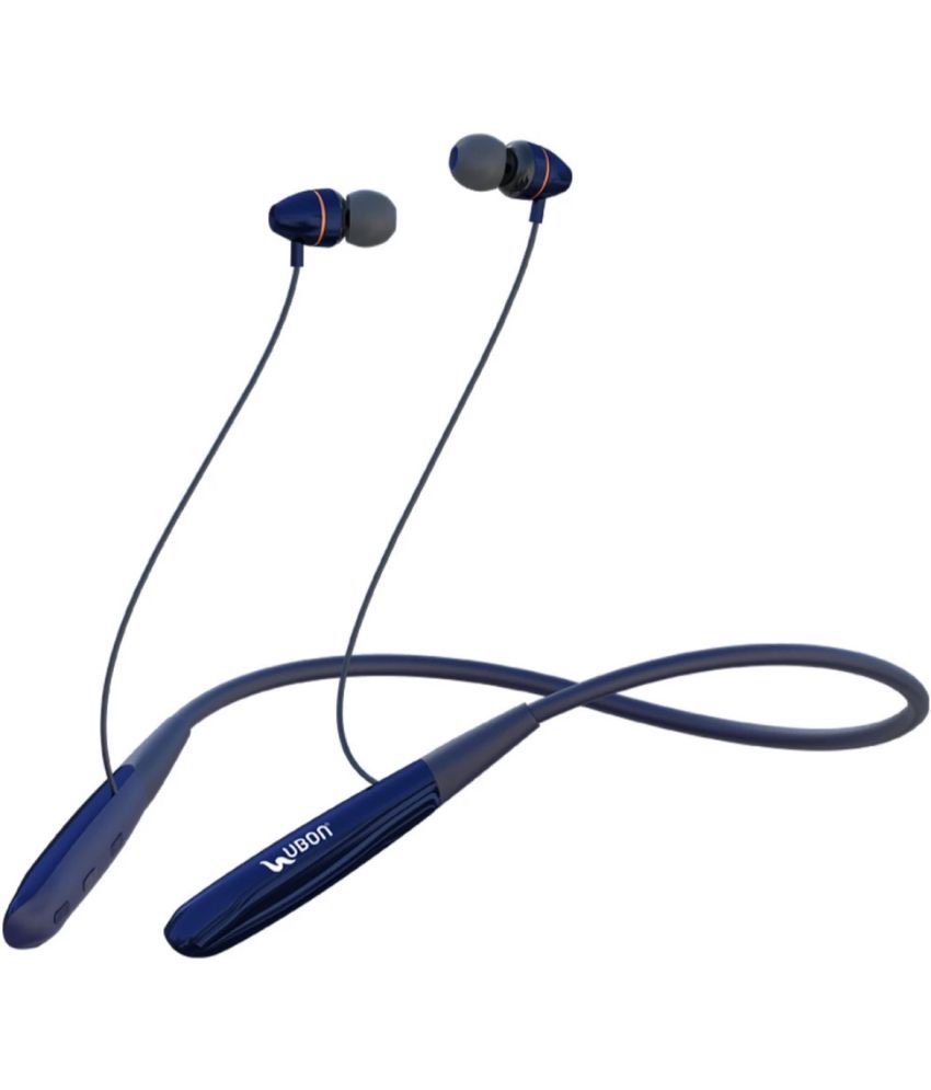     			UBON CL-4050 Bluetooth Bluetooth Neckband On Ear 60 Hours Playback Active Noise cancellation IPX4(Splash & Sweat Proof) Blue