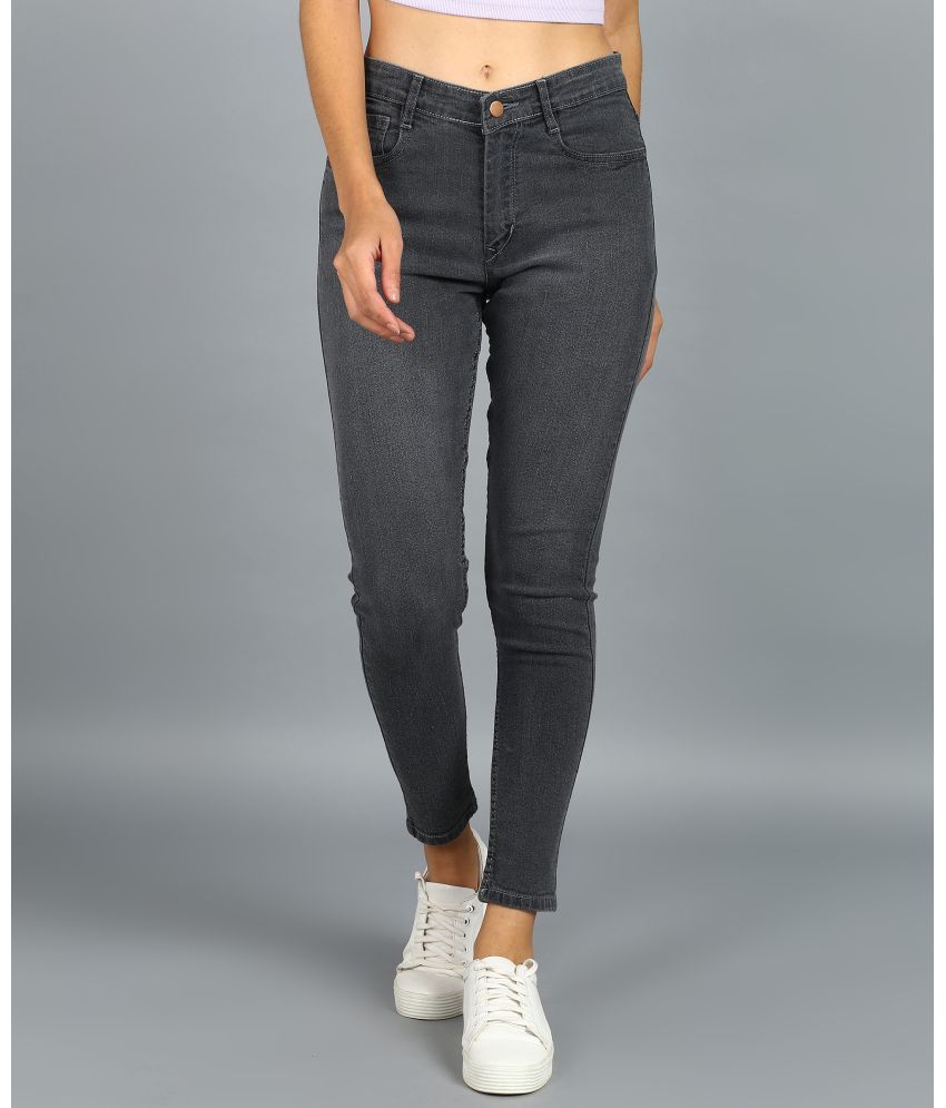     			Urbano Fashion - Grey Denim Skinny Fit Women's Jeans ( Pack of 1 )