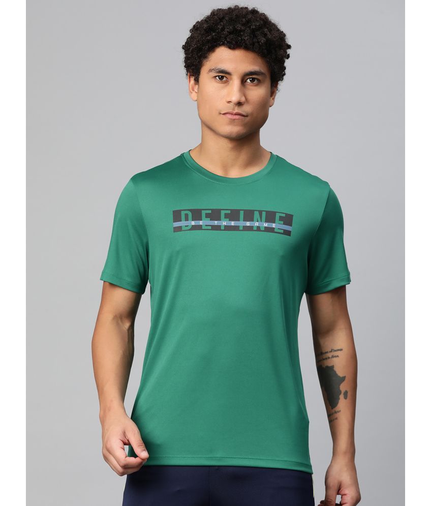     			Alcis Green Polyester Slim Fit Men's Sports T-Shirt ( Pack of 1 )