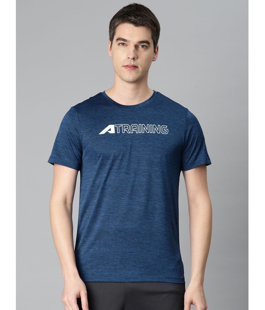     			Alcis Navy Blue Polyester Slim Fit Men's Sports T-Shirt ( Pack of 1 )