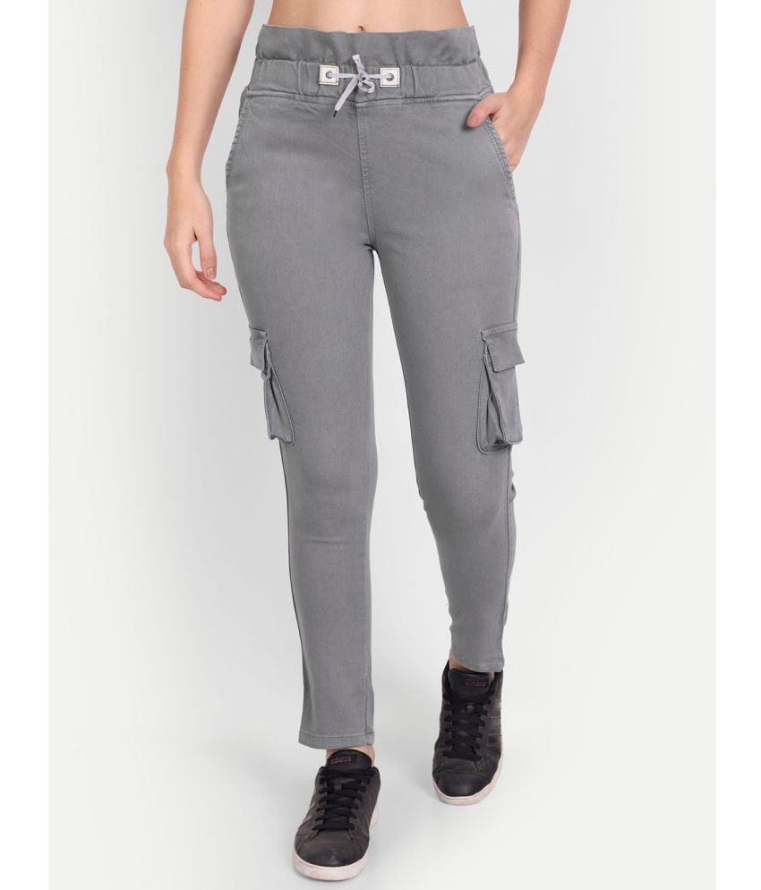     			AngelFab - Grey Denim Jogger Women's Jeans ( Pack of 1 )