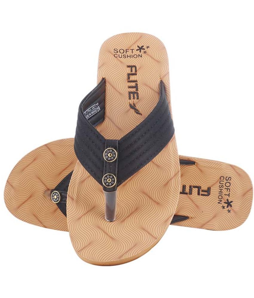     			FLITE Black Women's Flip Flop