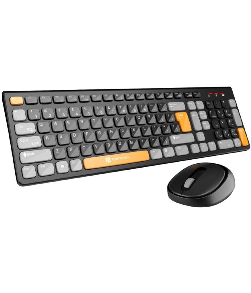     			Portronics Black Wireless Keyboard Mouse Combo