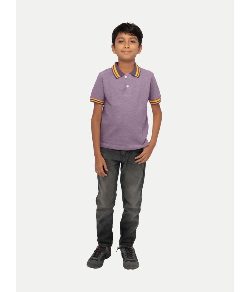     			Radprix Purple Cotton Blend Boy's Polo T-Shirt ( Pack of 1 )