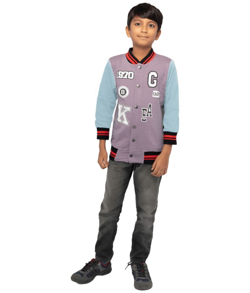     			Radprix Purple Cotton Blend Boys Casual Jacket ( Pack of 1 )