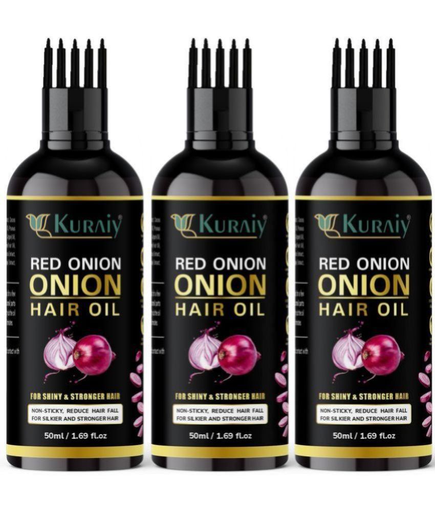     			KURAIY Anti Hair Fall Onion Oil 50 ml ( Pack of 3 )