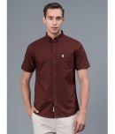 Red Tape 100% Cotton Regular Fit Solids Half Sleeves Men's Casual Shirt - Maroon ( Pack of 1 )