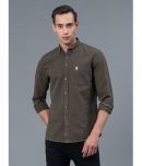 Red Tape Cotton Blend Regular Fit Solids Full Sleeves Men's Casual Shirt - Olive ( Pack of 1 )