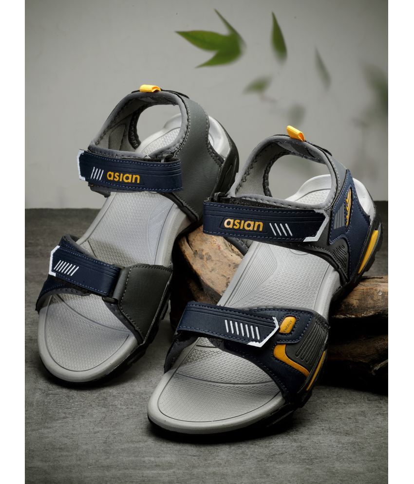     			ASIAN - Navy Men's Floater Sandals