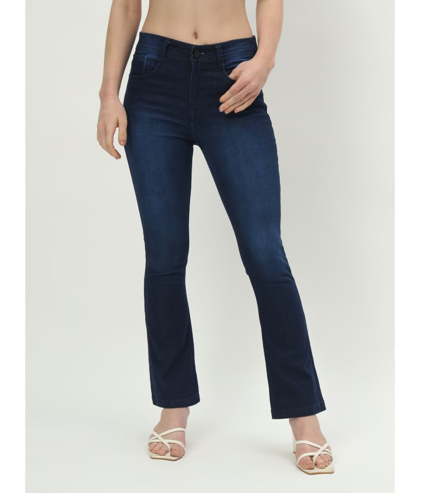     			AngelFab - Navy Blue Denim Bootcut Women's Jeans ( Pack of 1 )