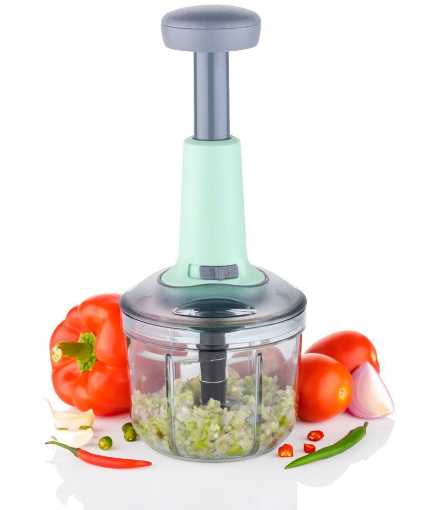     			FIT4CHEF Vegetable Chopper Multicolour Stainless Steel Mannual Chopper 900 ml ( Pack of 1 )