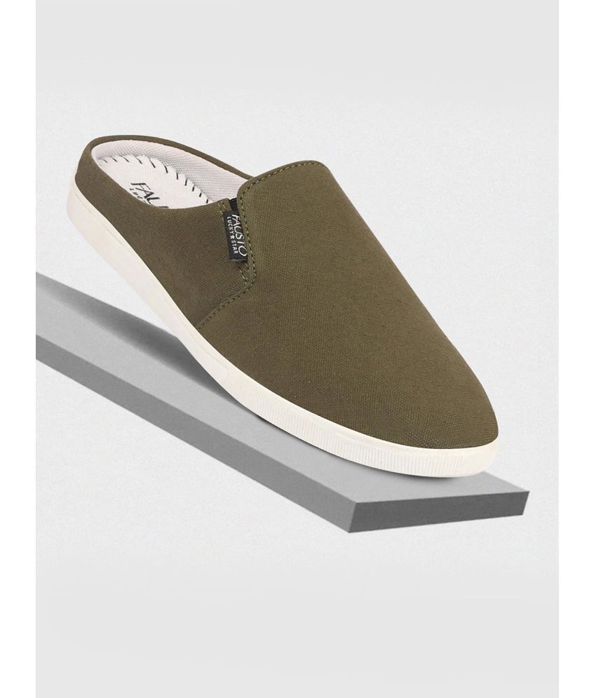     			Fausto Olive Men's Slip-on Shoes