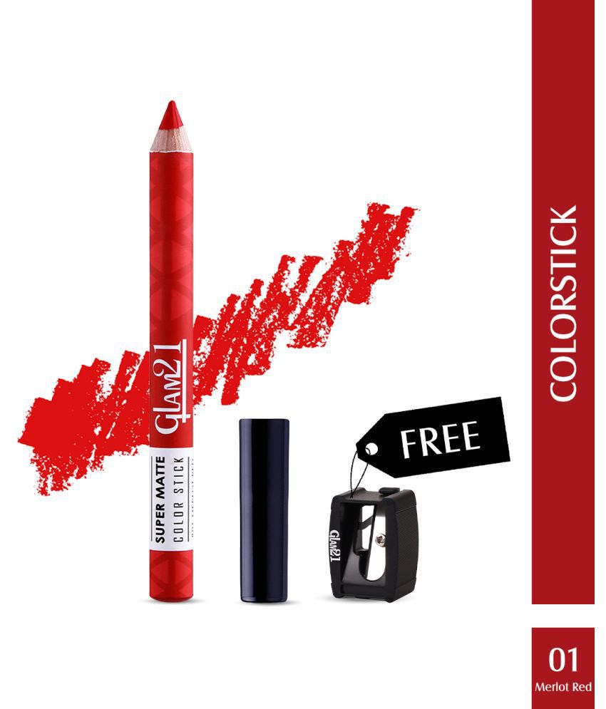     			Glam21 Super Matte Colorstick Lip Crayon Smooth Matte Finish Long Lasting 3.5g Merlot Red01
