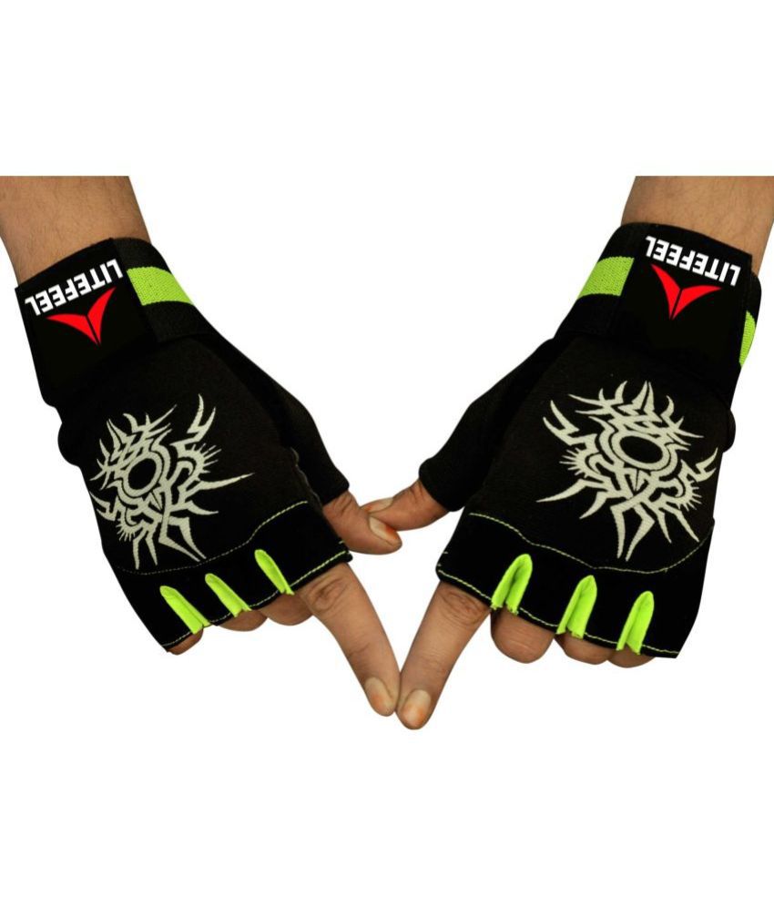     			LITEFEEL Gym & Riding Glove Unisex Polyester Gym Gloves For Advanced Fitness Training and Workout With Half-Finger Length