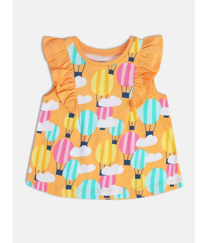     			MINI KLUB Orange Baby Girl Top ( Pack of 1 )