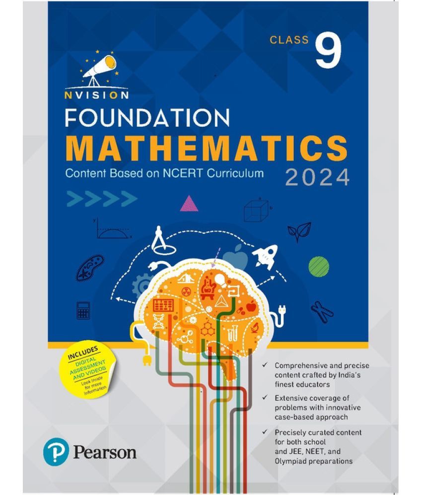     			Pearson - Nvision Foundation 2024  Mathematics Class 9, | Based on NCERT Curriculum | School, JEE, NEET, Olympiad |