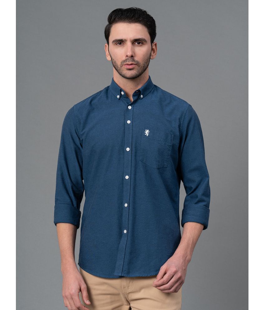     			Red Tape 100% Cotton Regular Fit Solids Full Sleeves Men's Casual Shirt - Navy ( Pack of 1 )