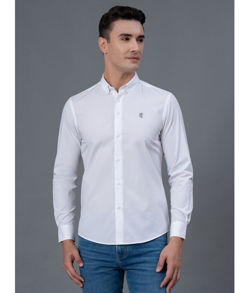     			Red Tape Cotton Blend Regular Fit Solids Full Sleeves Men's Casual Shirt - White ( Pack of 1 )