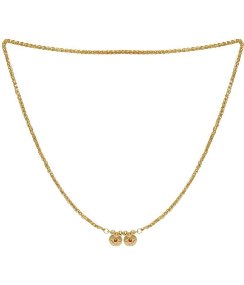     			SHANKH-KRIVA Golden Mangalsutra ( Pack of 1 )