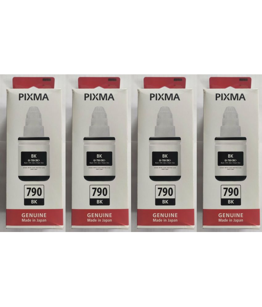     			zokio Ink For Gi-790 G3010 Black Pack of 4 Cartridge for Inkjet Printers G1000,G1010,G1100,G2000,G2002,G2010,G2012,G2100,G3000,G3010,G3012,G3100,G4000,G4010