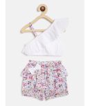 Nauti Nati Pack of 1 Baby Girls Cotton Top & Shorts ( White )