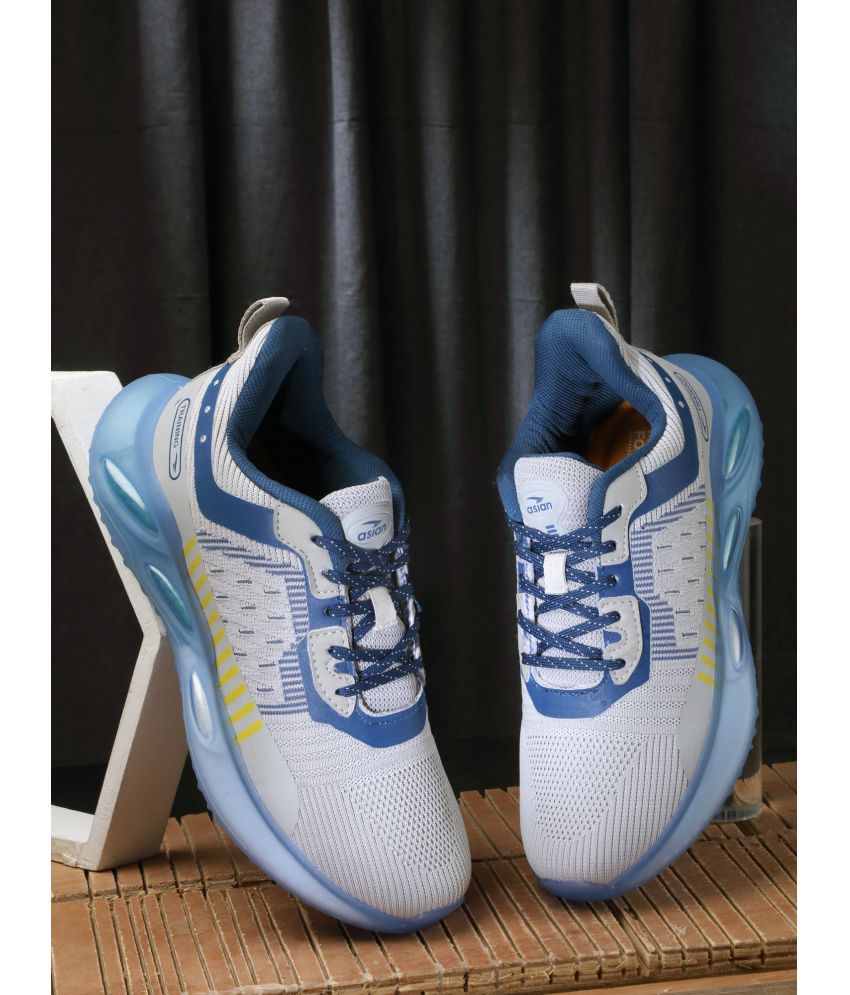     			ASIAN BUBBLE-360 Light Grey Men's Sports Running Shoes