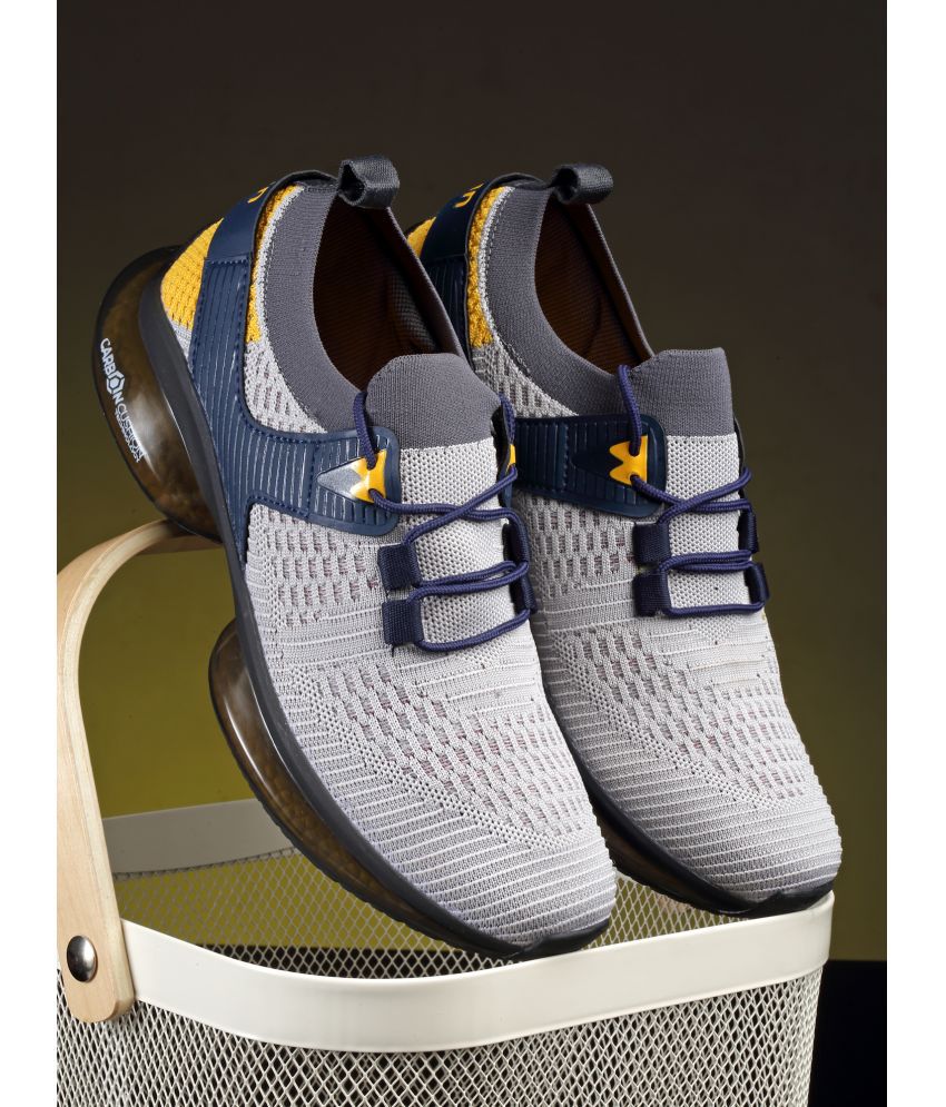     			ASIAN CARBON-02-BIG Light Grey Men's Sports Running Shoes