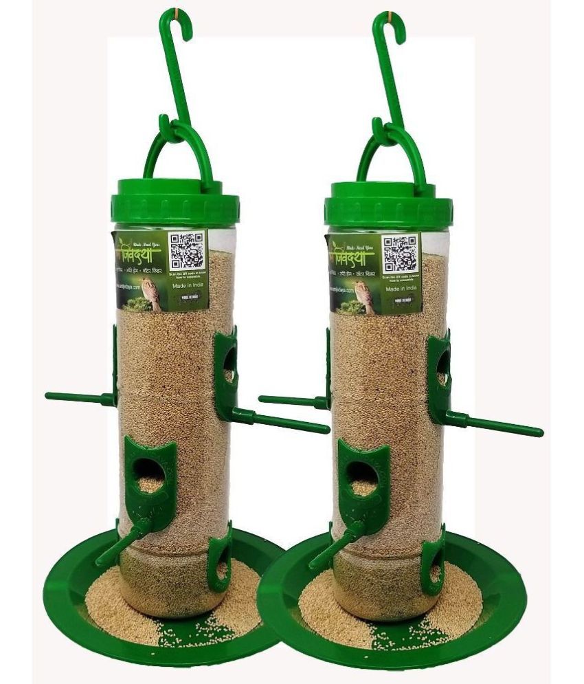     			Amijivdaya Bird Feeder Green W